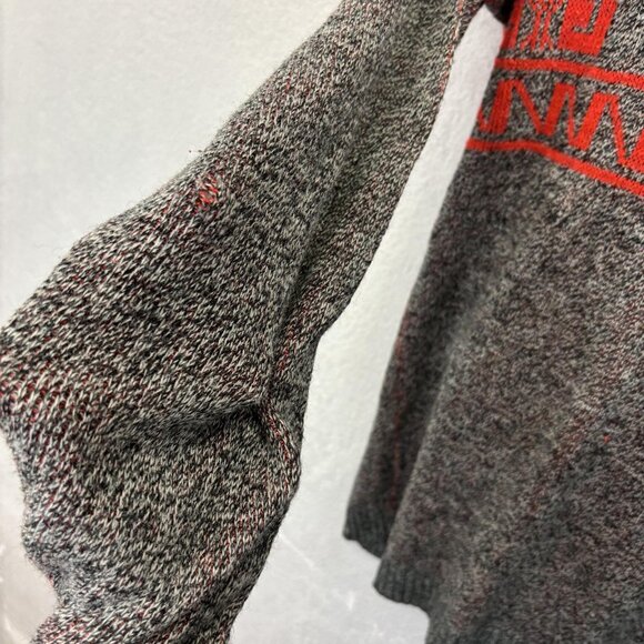 Vintage 80s Le Tigre Mens Sweater Large Tall LT Red Knit Pullover Winter Holiday - Picture 9 of 15
